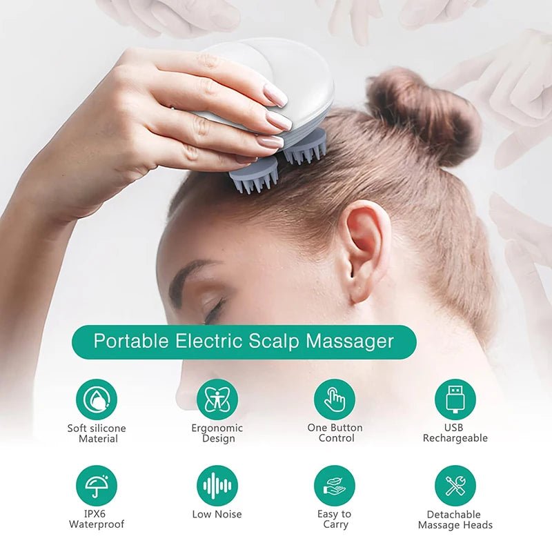 Elektrische Scalp Massager: Diepe Spierontspanning en Stressverlichting - Cosybiz - 